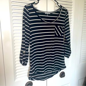 Striped Blouse with Pocket